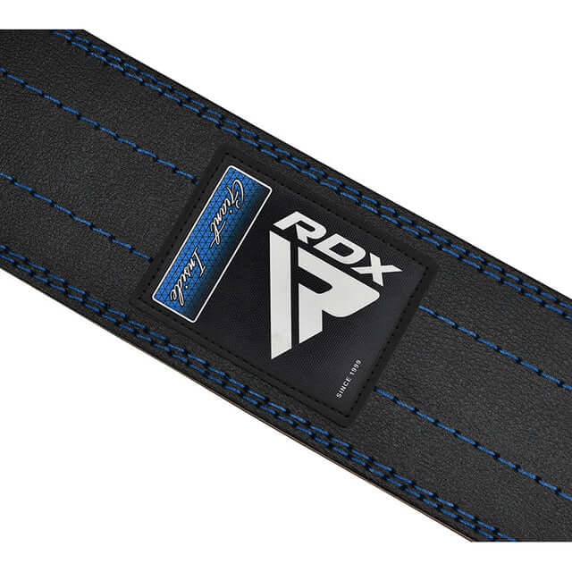 RDX RD1 4  Powerlifting Leather Gym Belt#color_blue