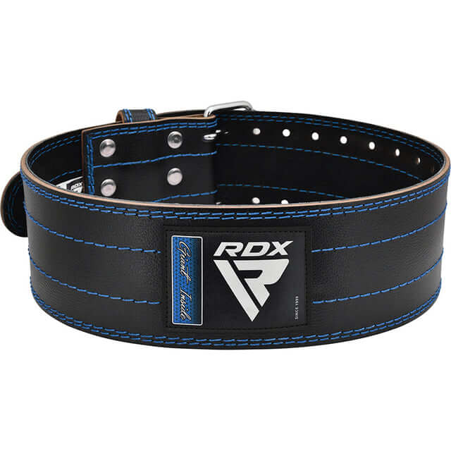 RDX RD1 4  Powerlifting Leather Gym Belt#color_blue