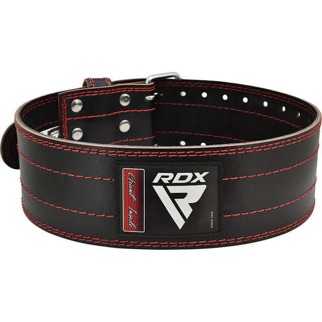 RDX RD1 4  Powerlifting Leather Gym Belt#color_red