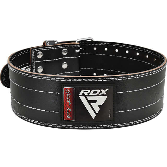 RDX RD1 4  Powerlifting Leather Gym Belt#color_white