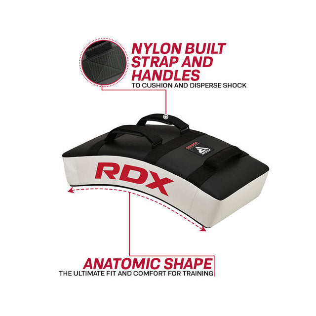 RDX T1 Curved Kick Shield with Nylon Handles RDX T1 Curved Kick Shield with Nylon Handles #color_white