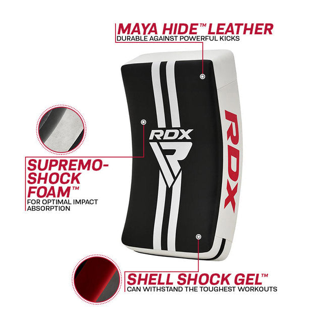 RDX T1 Curved Kick Shield with Nylon Handles RDX T1 Curved Kick Shield with Nylon Handles #color_white