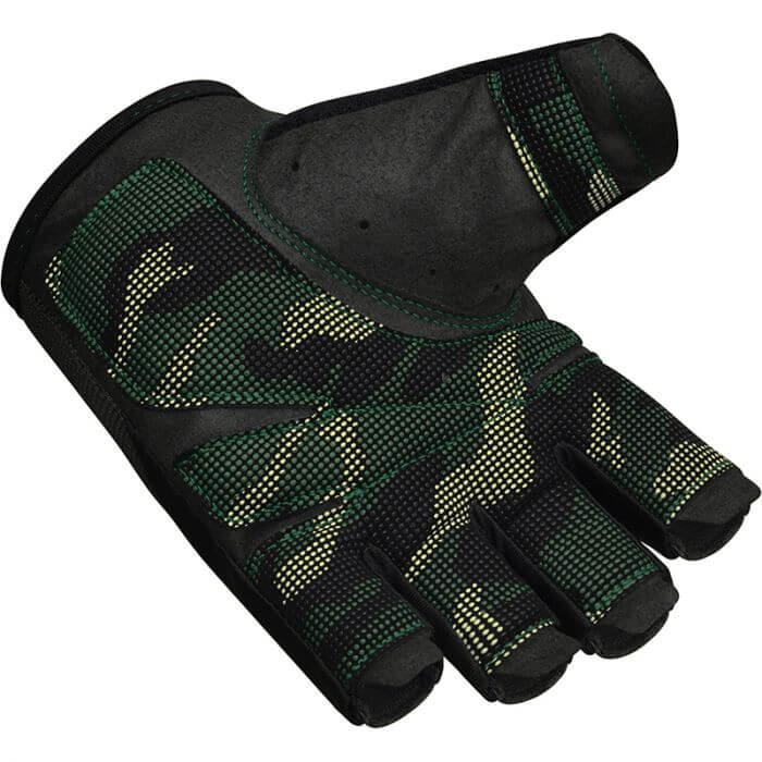 RDX T2 Weightlifting Half Finger Gym Gloves#color_green