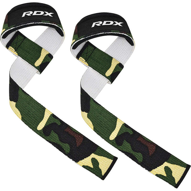 RDX W1 Weight Training Wrist Straps#color_camo-green