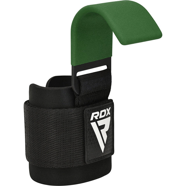 RDX W5 Weight Lifting Hook Straps#color_green