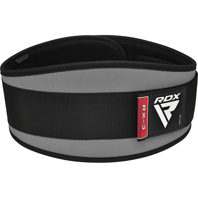 RDX X3 6 INCH  Weightlifting Neoprene Gym Belt#color_grey