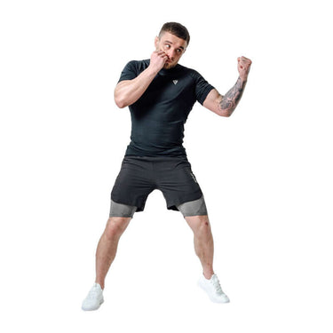 T16 2 - in - 1 Compression MMA Shorts - RDX Sports | Switzerland #color_black